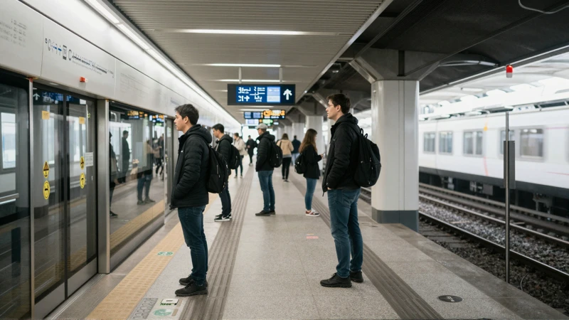 Un viajero en una estación de metro