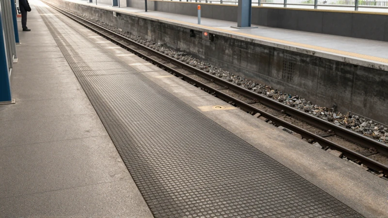 Plataforma de metro, accesible y realista