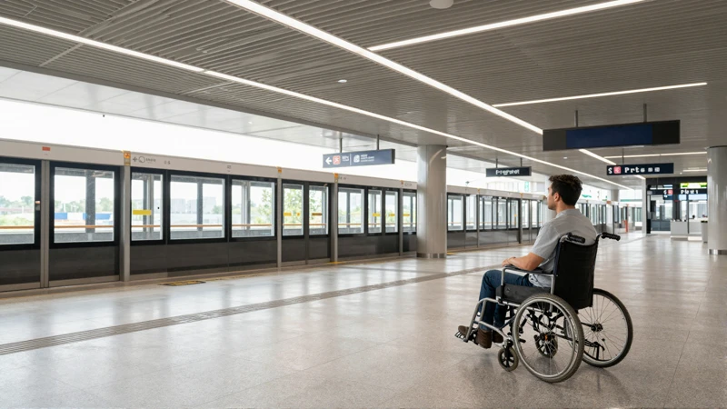 Arquitectura moderna en estación accesible, mucha luz