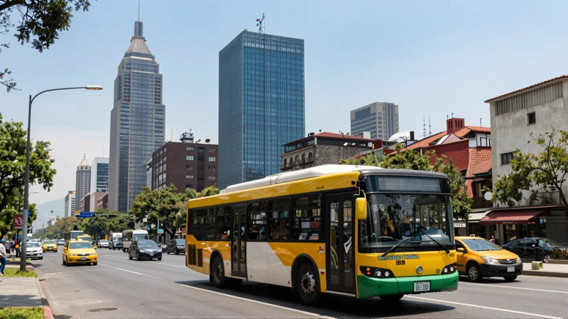 Trolebús en la vibrante ciudad de México