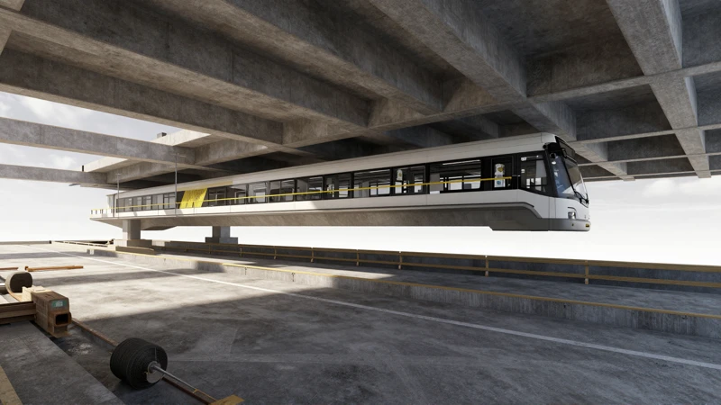 Infraestructura urbana en construcción, realista y detallada