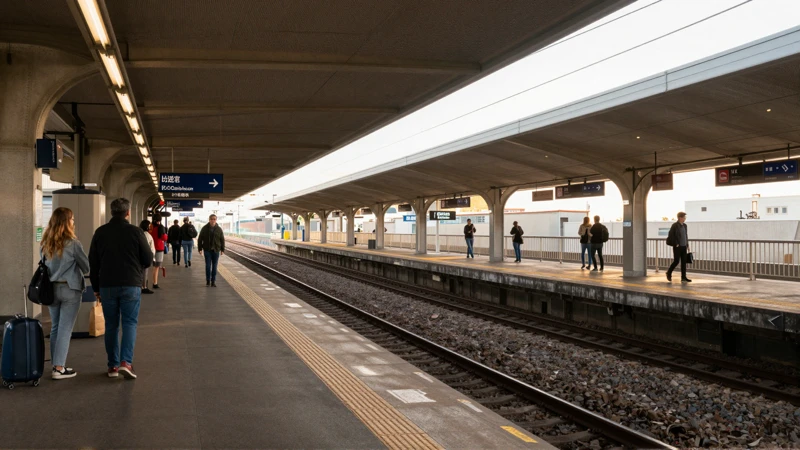 Pasajeros esperan en la estación de metro