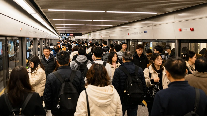 Estación de metro concurrida y cálida