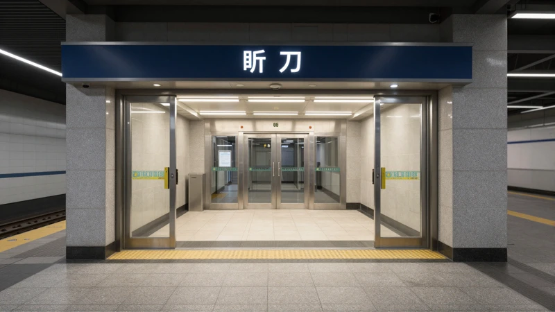 Estación de metro, diseño limpio y moderno