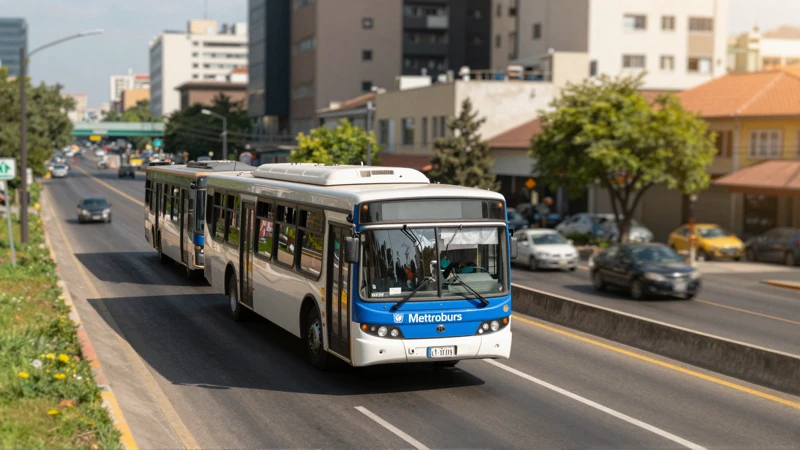 Fotografía urbana: Metrobús bajo luz intensa