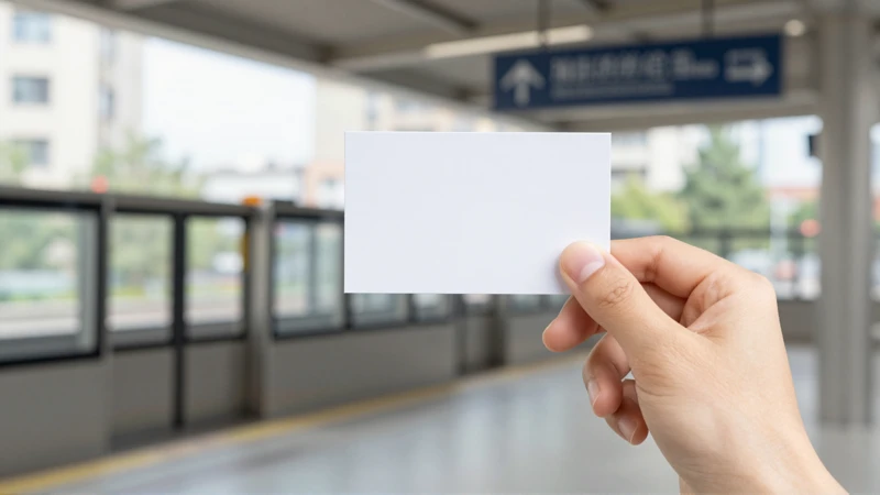 Alguien sostiene una tarjeta en la ciudad