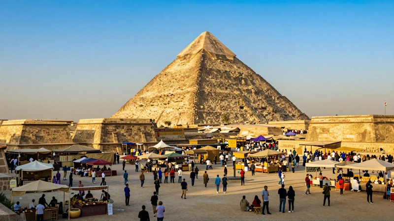 Mercado azteca, pirámides, luz dorada