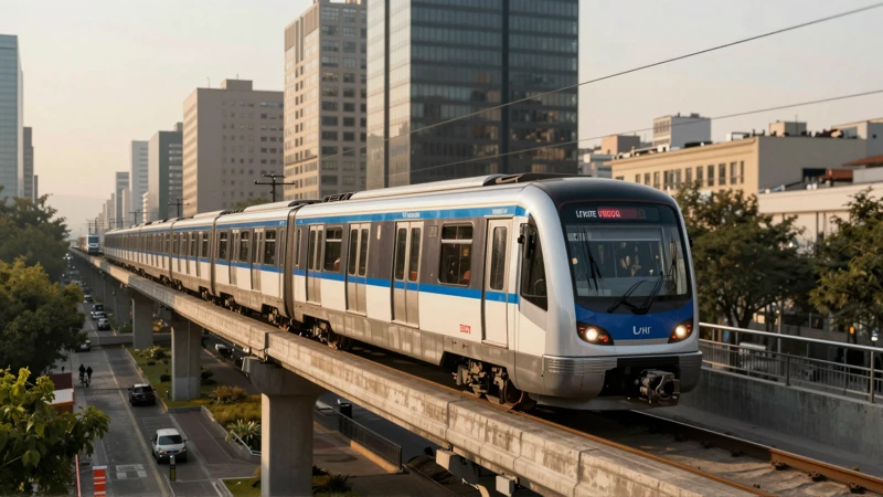 Tren ligero: modernidad urbana, vista panorámica