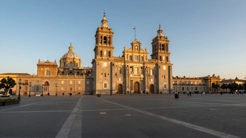 El Zócalo irradia historia y luz dorada